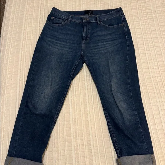 Banana Republic Dark Blue Girlfriend Jeans - Picture 2 of 6